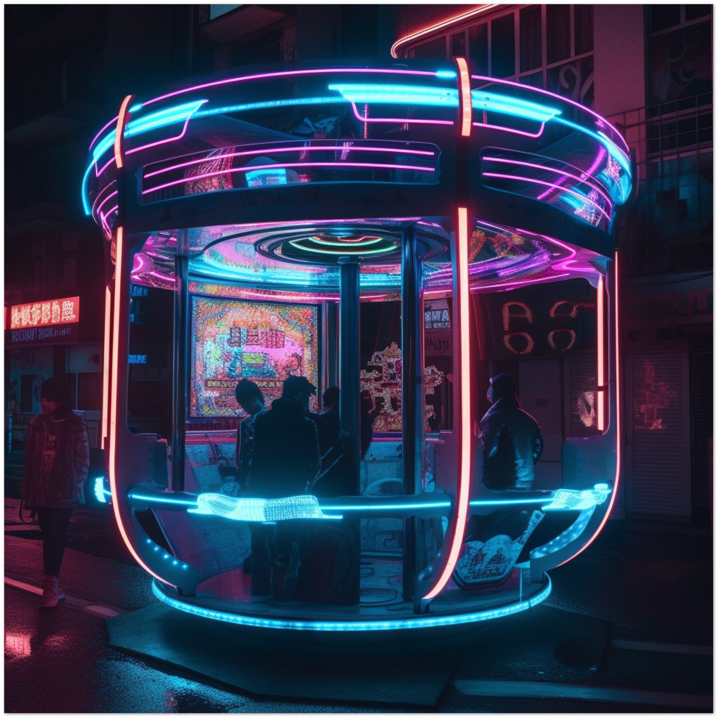 laser carousel - postcards