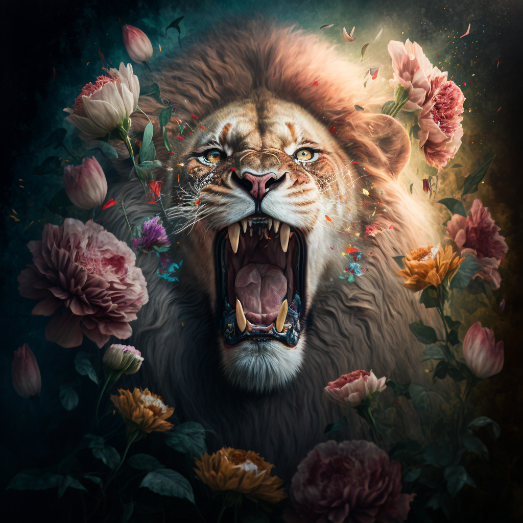 secret lion - framed poster