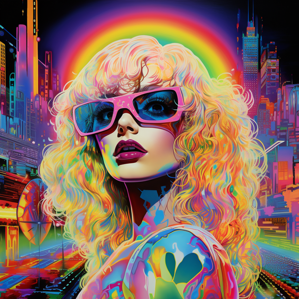 neon noir- framed poster