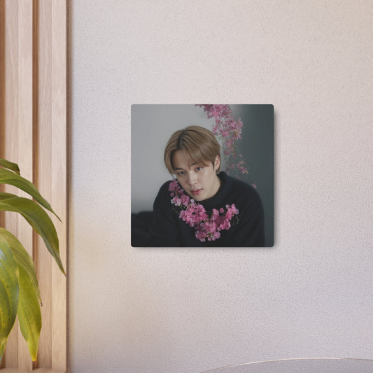 Pink Flower Jimin: [Metal Poster]