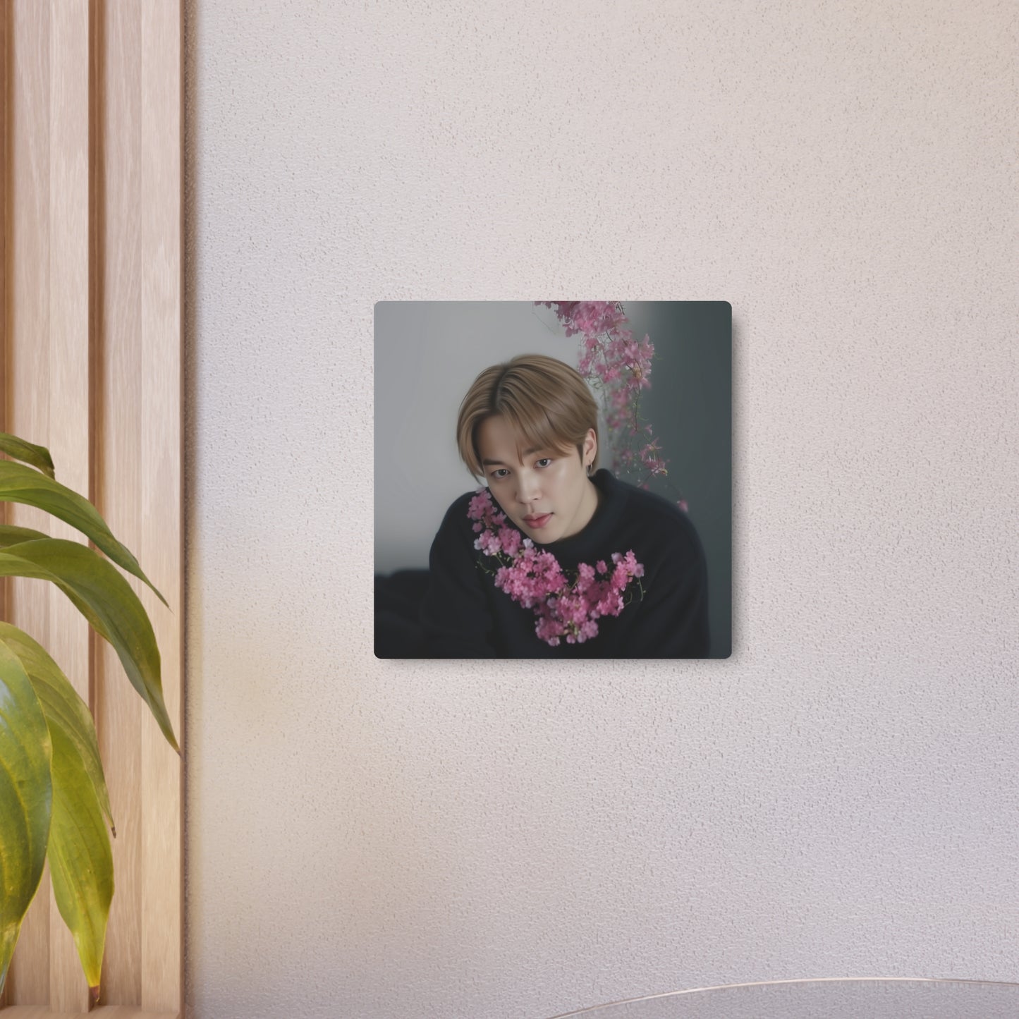 Pink Flower Jimin: [Metal Poster]