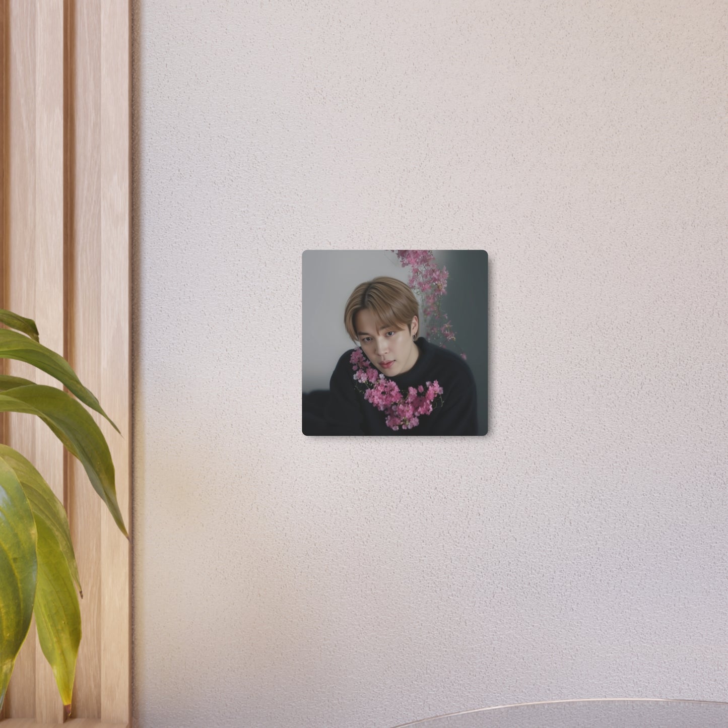 Pink Flower Jimin: [Metal Poster]